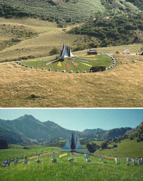 Behind the scenes vs. screenshot trailer from The Hunger Games: Sunrise on the Reaping >> Credits Lionsgate / Photo La Opinion de Malaga