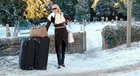 Screenshot The Holiday Amanda (Cameron Diaz) gets outs of the car near the church in Shere >>  Relativity Media, Waverly Films, Universal Pictures, Columbia Pictures