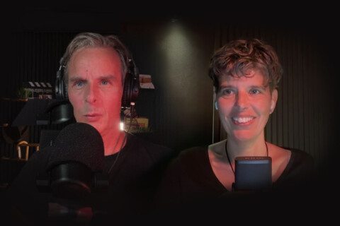 Travel With Movies Podcast Hosts Jeroen Huijsdens and Tanja van Rooden Studio